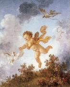 Jean-Honore Fragonard Pursuing a dove painting